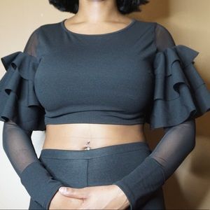 Crop Ruffle Top